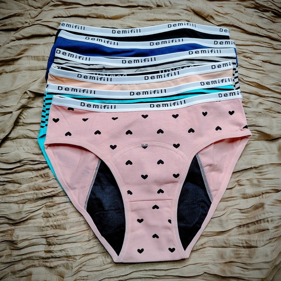 Demifill Other - Demifill 6 Pack Assorted Period Brief Underwear Girls Size Small 10-12 Years New
